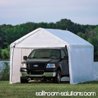 Shelterlogic Max AP Canopy 3-in-1 10' x 20' 1-3/8" 4-Rib Frame White Cover Enclosure and Extension Kits   554797773
